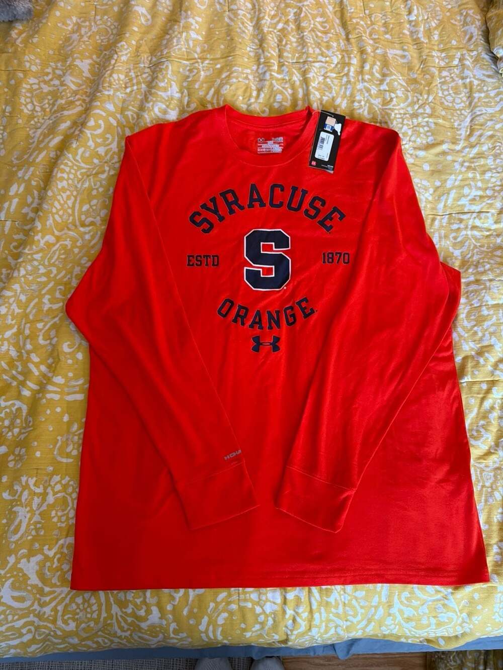 Under Armour Syracuse Orange HeatGear Long Sleeve Shirt Men's XL